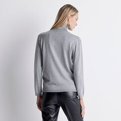 Maglia grigia collo alto, Primadonna, 22U423642TSGRIGL, 002a