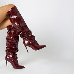Stivali sopra il ginocchio bordeaux con gambale morbido, Primadonna, 262104523EUBORD038, 002 preview