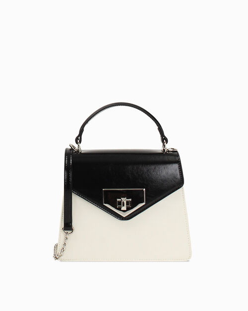 Black and white mini bag with removable strap, MULTI COLOR