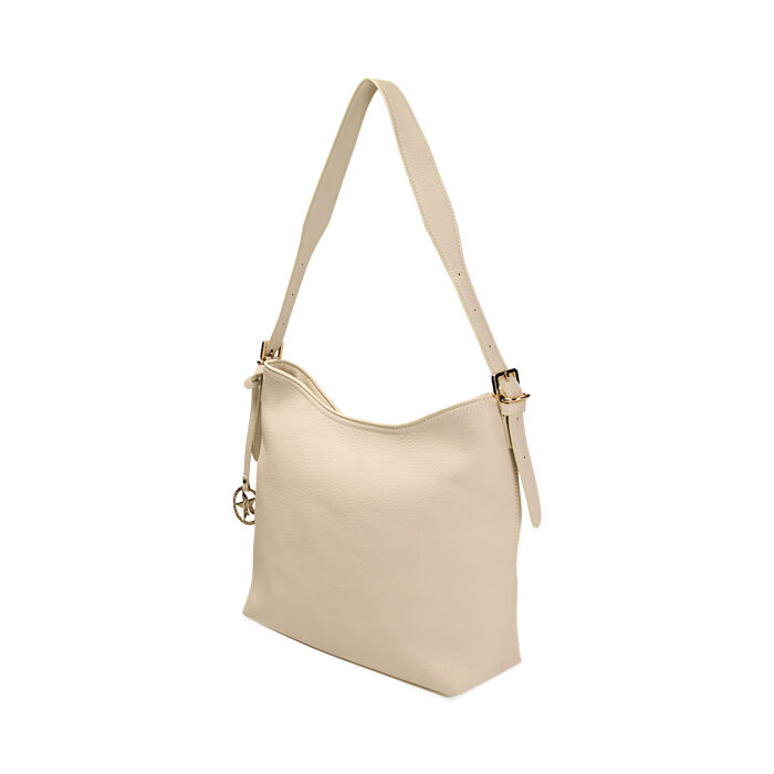 Borsa donna a spalla panna Primadonna Collection