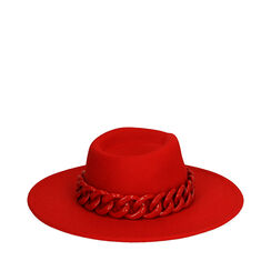 Sombrero rojo con maxicadena, Primadonna, 20B400417TSROSSUNI, 002a