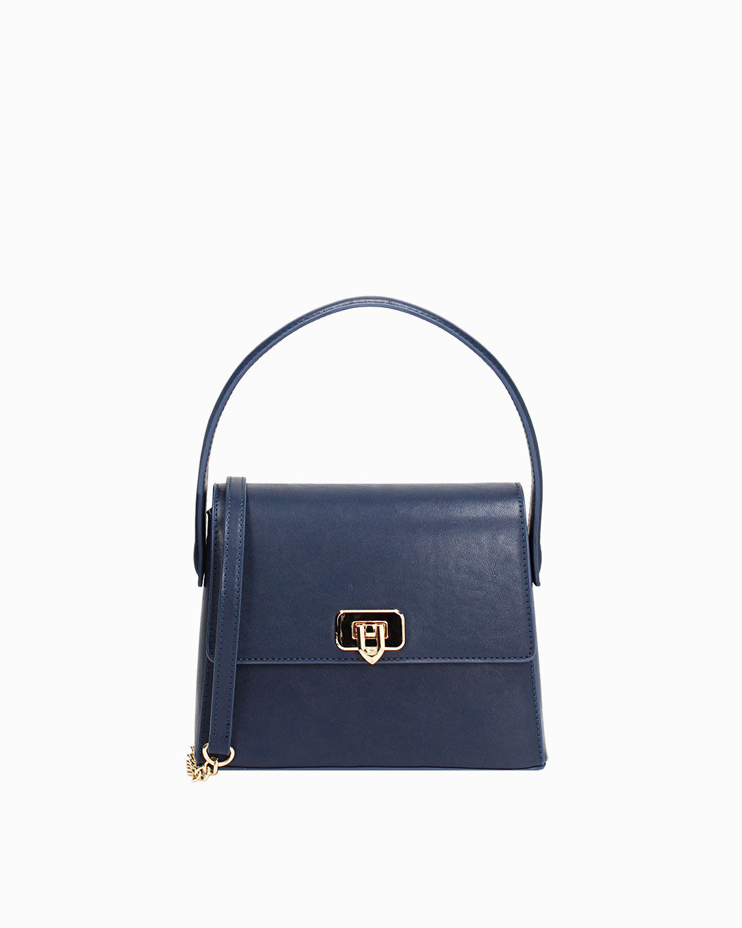 Mini bag blu con tracolla rimovibile