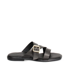 Ciabatta nera in pelle, Primadonna, 23S924054PENERO036, 001a