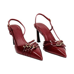 Décolleté slingback donna cherry eleganti in vernice, tacco 7,5 cm, Primadonna, 252110615VECHER035, 003 preview