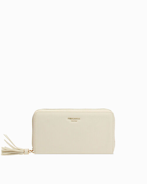 Cartera crema con cierre elegante, CREAM