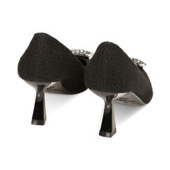 Décolleté gioiello nere, tacco 7 cm, Primadonna, 224954503TSNERO036, 003 preview