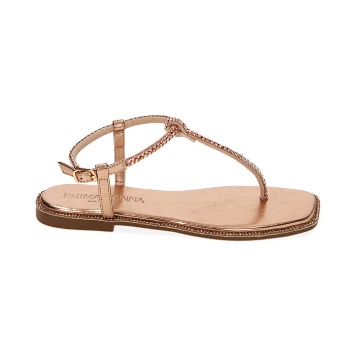 Infradito donna gioiello rosa oro laminato Primadonna Collection