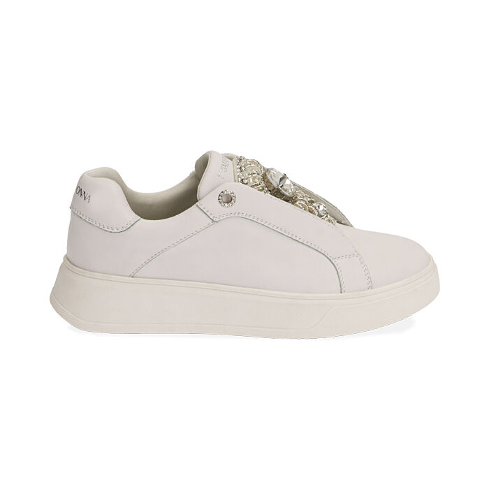 Sneakers donna bianche con gemme | Primadonna Collection
