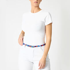 Cinturón mujer multicolor-azul estrecho, Primadonna, 25B413456RSMUBAUNI, 002a