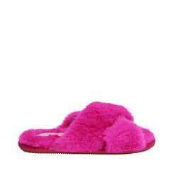 Ciabatte fucsia in eco-fur, SPECIAL WEEK, 174701018FUFUCS036, 001a