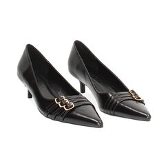 Décolleté nere lucide con tacco di 4,5 cm, Primadonna, 264945845EUNERO035, 003 preview