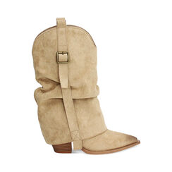 Botas texanas arena tac&oacute;n 9 cm, Zapatos, 273063906MFSABB035, 001a