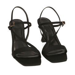 ZAPATOS SANDALIA LYCRA NERO, Primadonna, 212164805LYNERO035, 002a