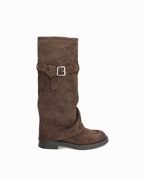 Biker boots marr&oacute;n oscuro, DK BROWN