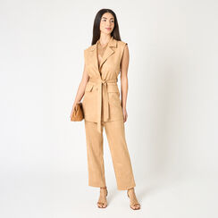 Pantalon femme camel, Primadonna, 25L200030MFCAMEL, 002a