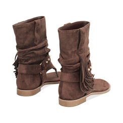 Sandalias planas marr&oacute;n oscuro con tiras, Primadonna, 274922901MFMORO035, 004 preview