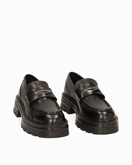 ZAPATOS MOCASIN PIEL NERO, BLACK
