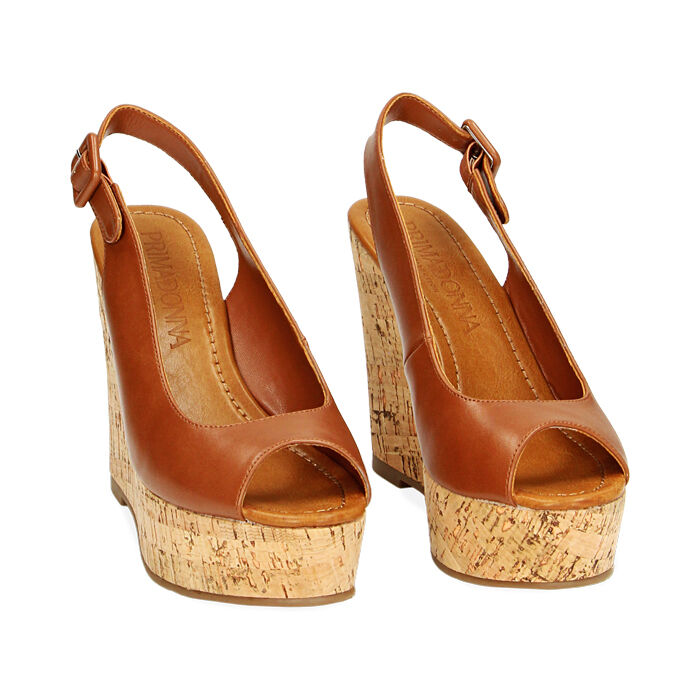 Compensees pour femme marron Primadonna Collection