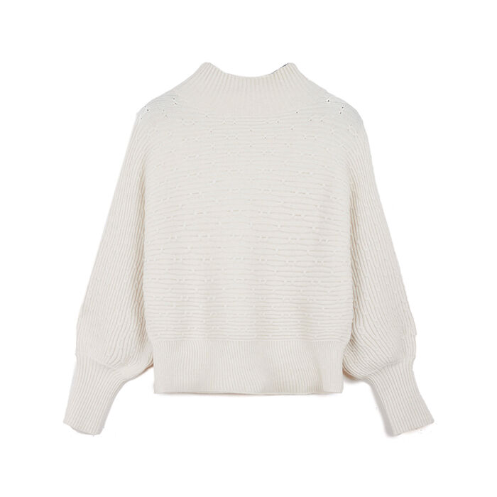 Maglia panna in tessuto intrecciato con dettagli unici, Primadonna, 26U558377TSPANNM