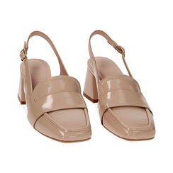 CALZATURA MOCASSINO SLINGBACK NAPLACK NU, Primadonna, 234981328NPNUDE035, 002 preview