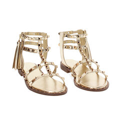 Sandales basses femme dorées en laminé, Primadonna, 254991823LMOROG035, 003 preview