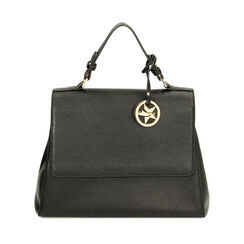 BAG HANDBAG LEATHER NERO, 22U309902PENEROUNI, 001a