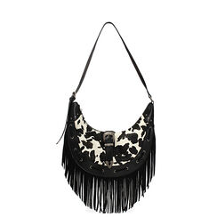 Borsa a spalla nera in sintetico cavallino, Primadonna, 26M750316CVNEROUNI, 001 preview