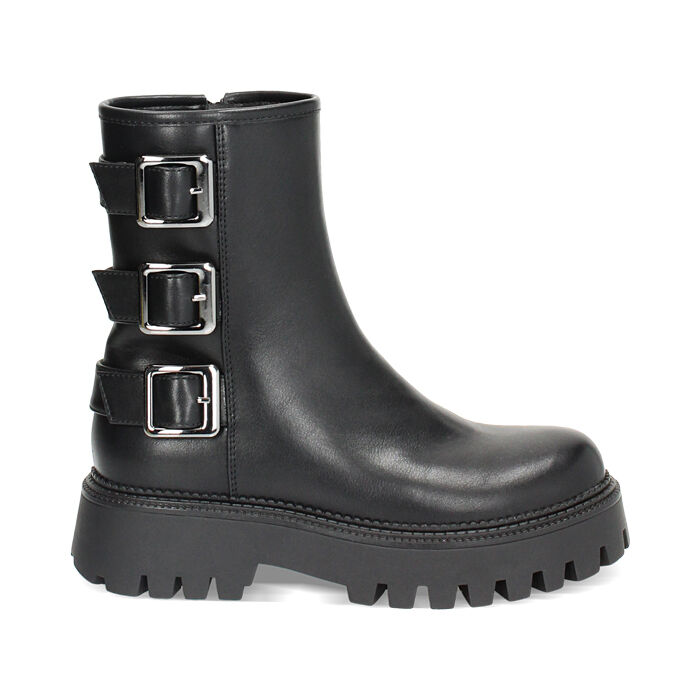 Biker neri con fibbie, Primadonna, 240628901EPNERO035
