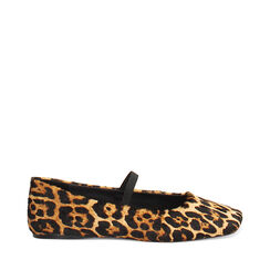 Ballerine leopardate in cavallino con suola in gomma, Primadonna, 26N161012CWLEOP036, 001a