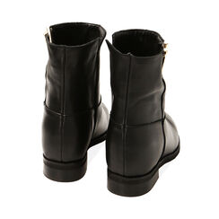 Ankle boots neri in pelle con zeppa, Primadonna, 22L601103PENERO040, 003 preview