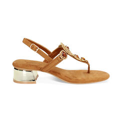 Sandale à talon bas femme cognac, Primadonna, 254946631MFCOGN036, 001 preview