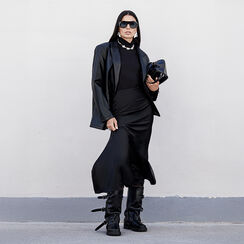 Veste noire en matériau synthétique avec détails modernes, Primadonna, 266541203EPNEROL, 003 preview