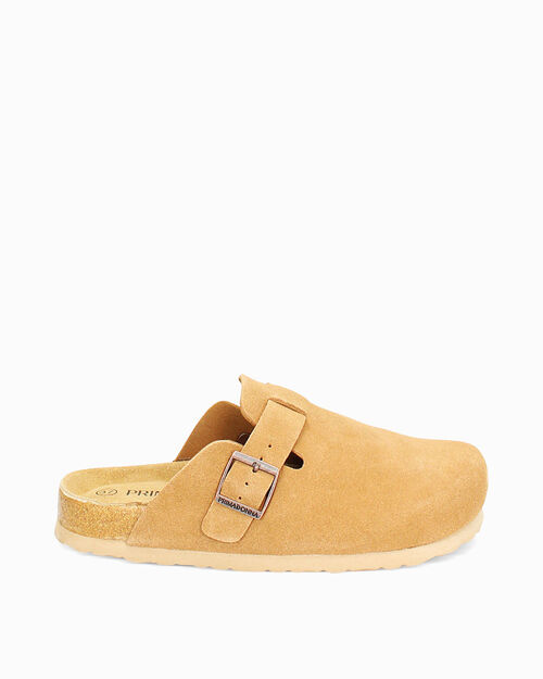 Sabot cognac in camoscio, 