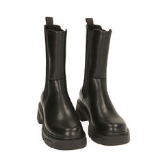 Chelsea boots neri, tacco 4 cm , Primadonna, 200631803EPNERO035, 002 preview