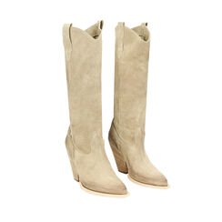 WOMEN SHOES BOOTS SUEDE BEIG, Primadonna, 23L615018CMBEIG037, 002a