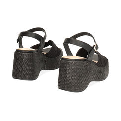 Compensées femme noires en raphia, Primadonna, 25P115628RFNERO035, 004 preview