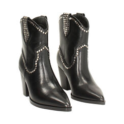 Bottines noires à talon de 7,2 cm pour chaque occasion, Primadonna, 262734615EPNERO035, 003 preview