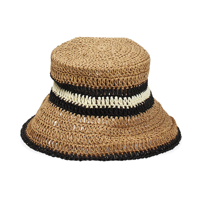 Chapeau femme noir en raphia, Primadonna, 25J904047RFNEROUNI