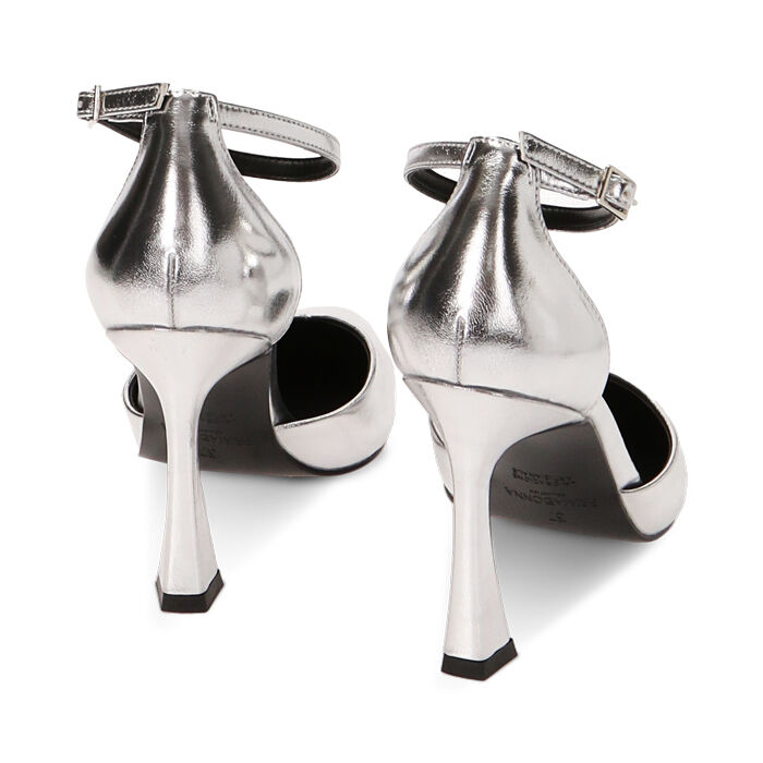 Decollete donna cinturino argento tacco 9 5 cm Primadonna Collection