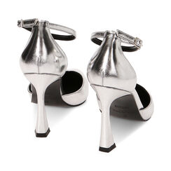 Décolleté cinturino argento, tacco 9,5 cm, Primadonna, 222159707LMARGE035, 003 preview