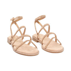 Sandali bassi donna nude in microfibra, Primadonna, 25P147508MFNUDE035, 003 preview