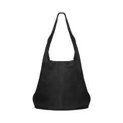 Borsa a spalla di camoscio nera, Primadonna, 260802577CMNEROUNI, 004 preview