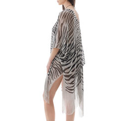 Poncho copricostume zebrato, Primadonna, 21B400110TSZEBRUNI, 002a