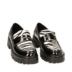 Mocassini zebra in cavallino, Primadonna, 224954351CVZEBR035, 002a