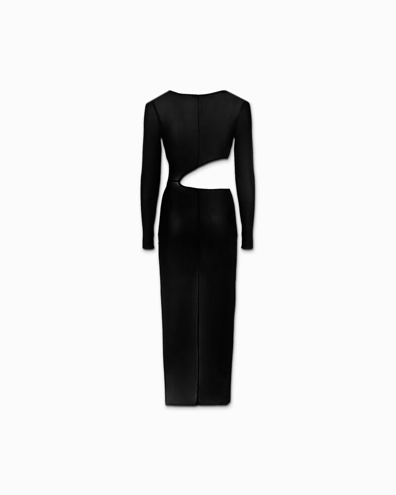 Vestito donna nero in tessuto image number null