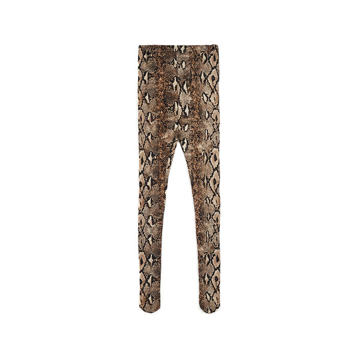 Leggings beige e neri in tessuto animalier, Primadonna, 26C925136TSBENEL