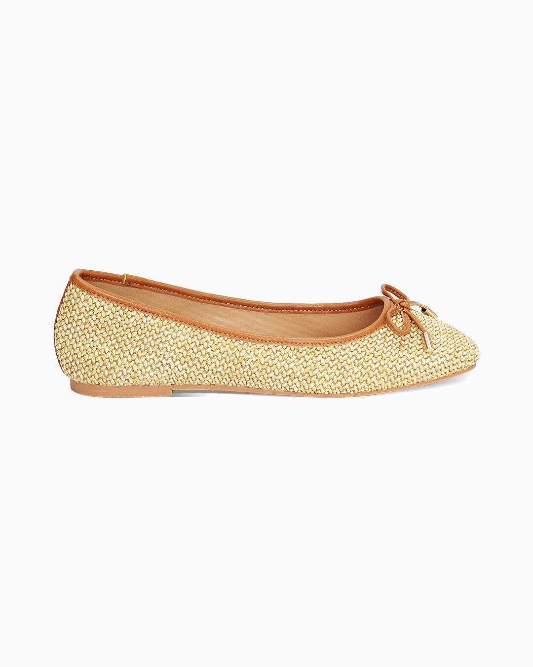 Ballerine donna biege in raffia