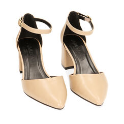 Décolleté beige, tacco 6 cm, 224942231EPBEIG036, 002a