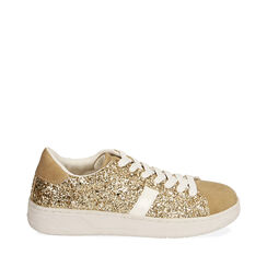 Sneakers oro glitter, SPECIAL SALES, 190622312GLOROG035, 001a