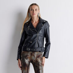 Giacca biker nera, Primadonna, 22U102203EPNEROL, 001 preview